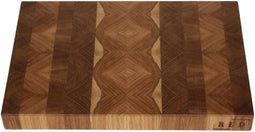 End-Grain Cutting Board - Symmetry Oak - 30 x 20 cm