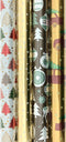 Christmasworld K435 - Cadeaupapier - Metallic kerstpapier 10 meter x 70 cm