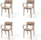 Wing Stapelstoel met armleuning zand beige - SET VAN 4