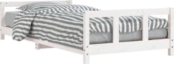 vidaXL - Kinderbedframe - 90x190 - cm - massief - grenenhout - wit
