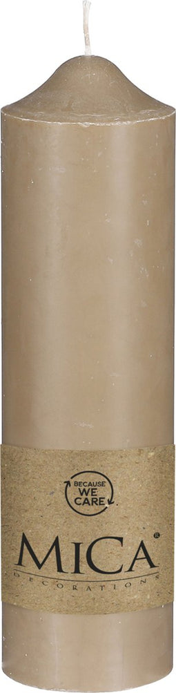 Mica Decorations Kaars - H25 x Ø7 cm - Beige