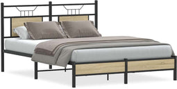 vidaXL - Bedframe - zonder - matras - hout - sonoma - eikenkleurig - 140x200 - cm