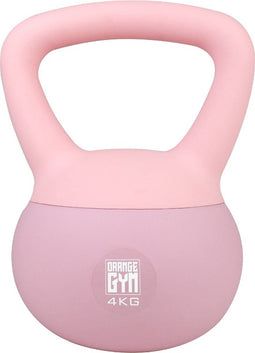 Orange Gym Soft Kettlebell 4KG – Compacte Fitness Kettlebell met Handgreep – Gewichtstraining voor Thuis – Spierversterking & Krachttraining – Zachte Kettlebell voor Beginners en gevorderden - Roze