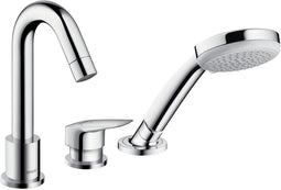 Hansgrohe Logis - 3-gats badrandcombinatie - handdouche met doucheslang - chroom