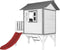 AXI Beach Lodge XL Speelhuis in Wit - Met Verdieping en Rode Glijbaan - Speelhuisje voor de tuin / buiten - FSC hout - Speeltoestel voor kinderen