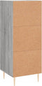 vidaXL - Dressoir - 34,5x34x90 - cm - bewerkt - hout - grijs - sonoma - eikenkleurig
