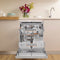 Gorenje GU673C65X - Half Geïntegreerde Vaatwasser - 16 couverts - Energieklasse A - Geluidsniveau 41 dB