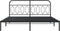 vidaXL - Bedframe - met - hoofdbord - metaal - zwart - 193x203 - cm