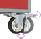 vidaXL - Gereedschapskast - met - wielen - en - slot - - - Rood - - - 75x45x85 - cm - - - Staal