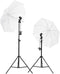 vidaXL - Fotostudioset - met - verlichtingsset, - achtergrond - en - reflector