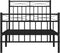 vidaXL - Bedframe - met - hoofd- - en - voeteneinde - metaal - zwart - 90x190 - cm