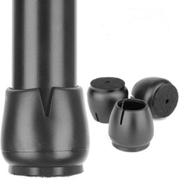 EarKings Stoelpoot Beschermers - Vloerbeschermer Ø17-21 mm - Krasvrij - Zwart (24 stuks)
