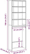 vidaXL - Wasmachinekast - 64x24x190 - cm - oud - houtkleurig