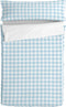 Gewatteerd beddengoed met ritssluiting HappyFriday Basic Blauw 90 x 200 cm Vichy