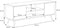 TV-meubel - houten poten - 155x40x50 cm - bruin wit