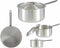 Sauspan met deksel Ø 24 cm Zilverkleurig Aluminium 5 L (10 Stuks)
