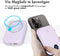 imoshion MagSafe Powerbank 10000 mAh - Snellader 22.5W - Draadloos en bedraad opladen - Lila