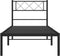 vidaXL - Bedframe - met - hoofdbord - metaal - zwart - 90x190 - cm