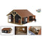 Kids Globe Farming paardenstal - paardenstal met 2 boxen en berging - hout