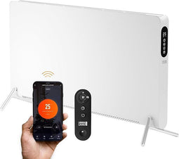 LEBENLANG Elektrische Wandverwarming - 2000W - Wifi Appbediening - IP24 Spatwaterdicht