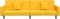 vidaXL - Slaapbank - 2-zits - met - 2 - kussens - fluweel - geel