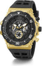 Guess Exposure GW0325G1 Horloge - Siliconen - Zwart - Ø 48 mm