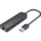 Vention CHNBB - USB 3.0 Hub met Gigabit Ethernet - 4 Poorten - Zwart