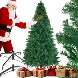 tectake® Kunstkerstboom Dasher - Dichte Kunstkerstboom met Flexibele Takken - 230 cm Groen