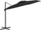 vidaXL - Zweefparasol - met - dubbele - bovenkant - 400x300 - cm - zwart