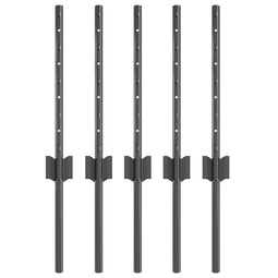 vidaXL - Hekpalen - 5 - stuks - U-profiel - Grijs - 40 - cm - Staal