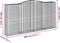 vidaXL - Schanskorven - 4 - st - gewelfd - 400x50x200/220 - cm - ijzer