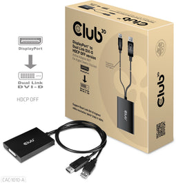 Club 3D CAC-1010-A - DisplayPort naar Dual Link DVI-D Adapter - Actief - Zwart