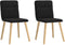 vidaXL - Eetkamerstoelen - 2 - st - stof - zwart