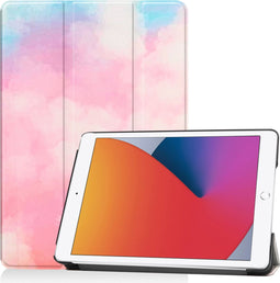 imoshion Tablet Hoes - Geschikt voor iPad 9e generatie (2021) 10.2 inch / 8e generatie (2020) 10.2 inch / 7e generatie (2019) 10.2 inch - Design Trifold Bookcase - Sky