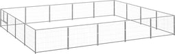 vidaXL - Hondenkennel - 20 - m² - staal - zilverkleurig
