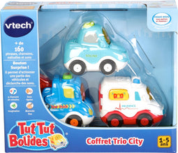 Voertuig Speelset Vtech City Trio Box (Sedan + Tow Truck + Ambulance)