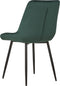 MELROSE - Eetkamerstoel - Donkergroen - Fluweel