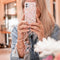 iMoshion Hoesje Geschikt voor Samsung Galaxy A51 Hoesje Met Koord - iMoshion Design Hoesje met Koord - Goud / Transparant / Roze / Pink Graphic