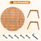 Coast Bijzettafel - Ronde Tuintafel van Massief Acaciahout - 43 x 43 x 35 cm - Naturel