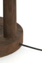 Light & Living Vloerlamp Xitta - Mangohout - 135cm - Donkerbruin - excl. kap