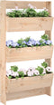 vidaXL - Plantenbak - wandmontage - 3-laags - 60x18,5x110 - cm - grenenhout
