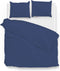 Zohome Dekbedovertrek Satinado - Effen Bedlinnen - 200x220 - Blauw - Dekbedhoes van 100% Katoen-Satijn