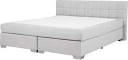 ADMIRAL - Boxspringbed - Lichtgrijs - 180 x 200 cm - Polyester