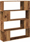 vidaXL - Boekenkast - / - kamerscherm - 100x24x124,5 - cm - oud - houtkleurig