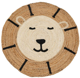 Tapijt Leeuw Wit Beige 100 % Jute 100 x 100 cm