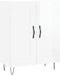 vidaXL - Dressoir - 69,5x34x90 - cm - bewerkt - hout - hoogglans - wit
