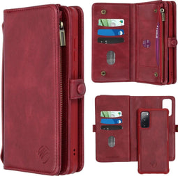 iMoshion Hoesje Geschikt voor Samsung Galaxy S20 FE Hoesje Met Pasjeshouder - iMoshion 2-in-1 Wallet Bookcase - Rood
