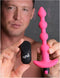 XR Brands Vibrating Silicone Anal Beads and Remote Control pink