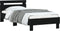vidaXL - Bedframe - met - hoofdbord - en - LED-verlichting - zwart - 75x190 - cm