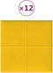 vidaXL - Wandpanelen - 12 - st - 1,08 - m² - 30x30 - cm - fluweel - geel